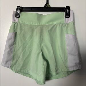 Columbia Light Green and Gray Athletic Shorts
